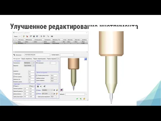 Улучшенное редактирование инструмента