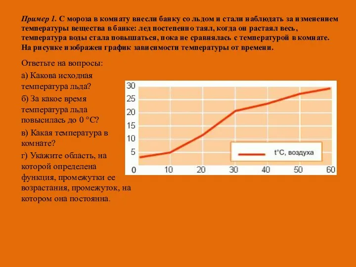 Пример 1. С мороза в комнату внесли банку со льдом