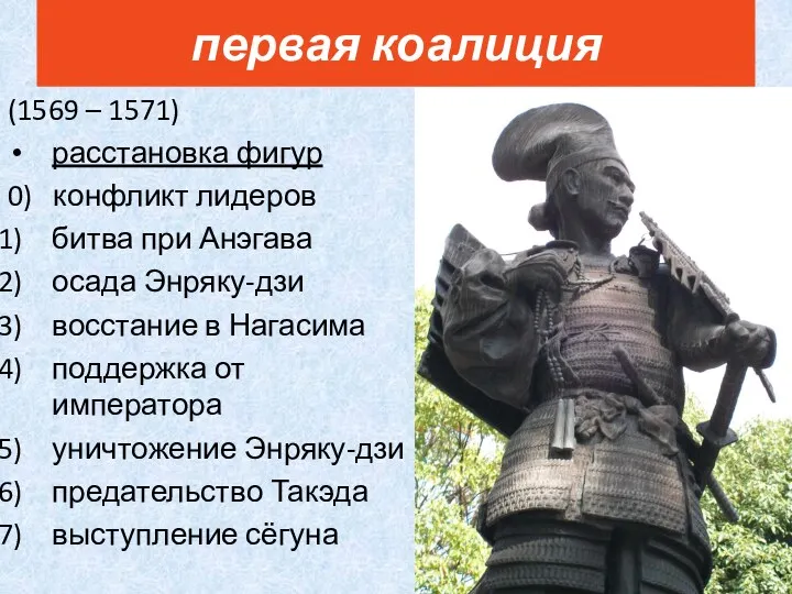 (1569 – 1571) расстановка фигур 0) конфликт лидеров битва при