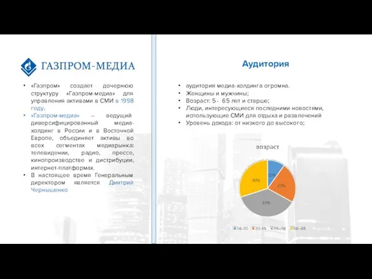 «Газпром» создает дочернюю структуру «Газпром-медиа» для управления активами в СМИ в 1998 году.