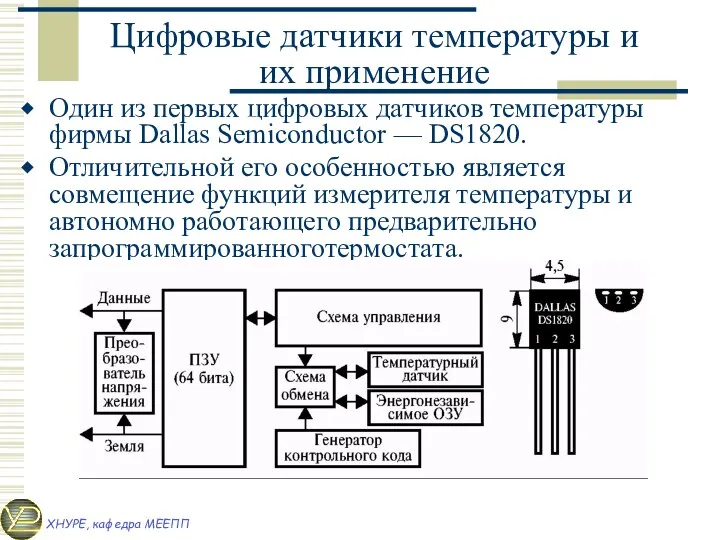 Цифровые датчики температуры и их применение Один из первых цифровых