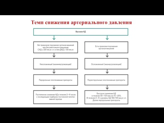 Темп снижения артериального давления