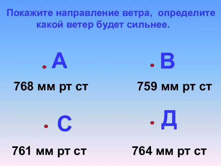 А В С Д 768 мм рт ст 759 мм