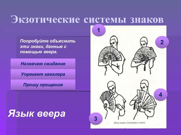 Экзотические системы знаков Попробуйте объяснить эти знаки, данные с помощью