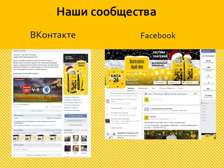 Наши сообщества ВКонтакте Facebook