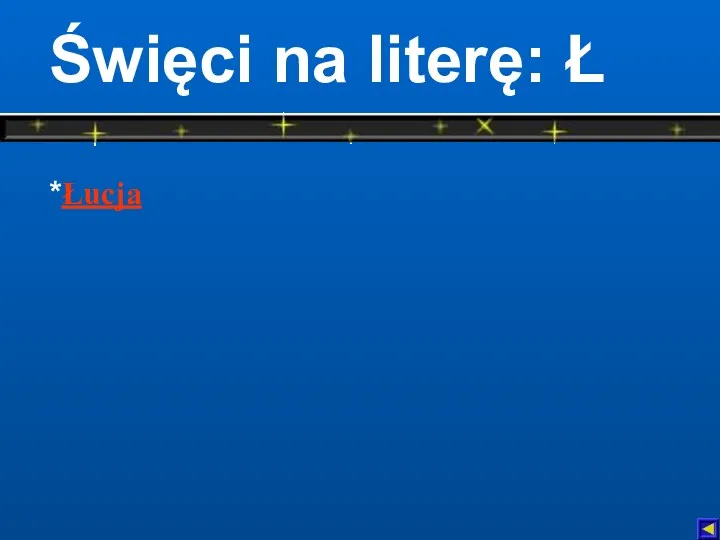 Święci na literę: Ł *Łucja