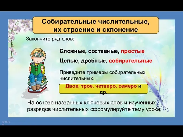 Определяем тему урока Закончите ряд слов: На основе названных ключевых