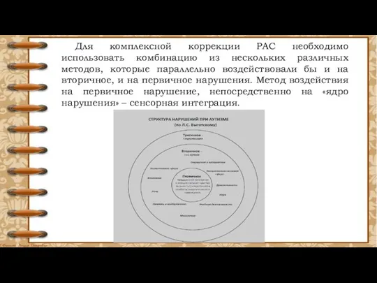 Для комплексной коррекции РАС необходимо использовать комбинацию из нескольких различных