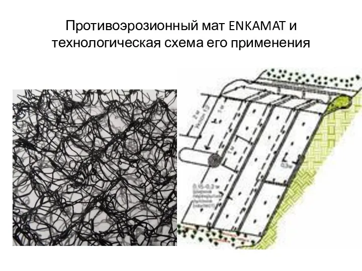 Противоэрозионный мат ENKAMAT и технологическая схема его применения