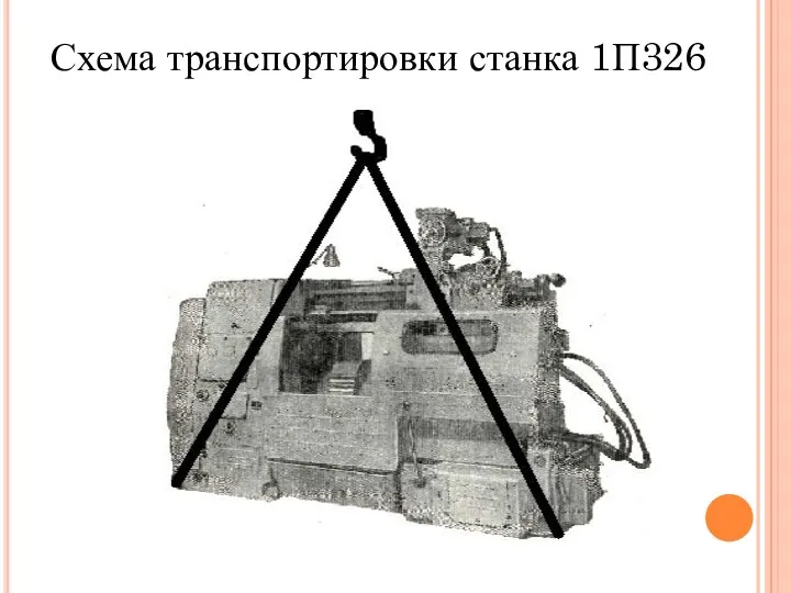 Схема транспортировки станка 1П326