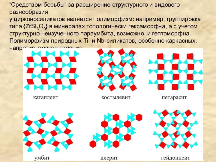 “Средством борьбы” за расширение структурного и видового разнообразия у цирконосиликатов