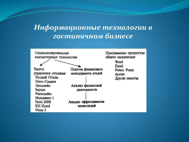 Информационные технологии в гостиничном бизнесе