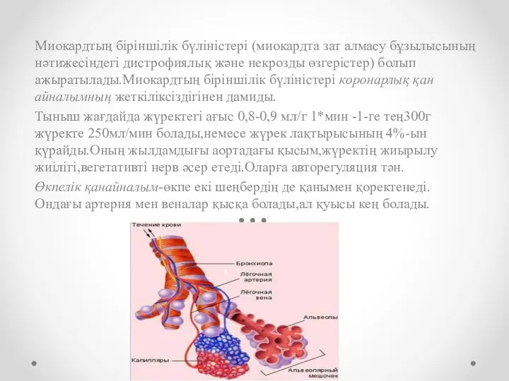 Миокардтың біріншілік бүліністері (миокардта зат алмасу бұзылысының нәтижесіндегі дистрофиялық және некрозды өзгерістер) болып