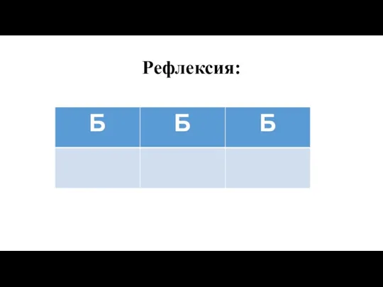 Рефлексия: