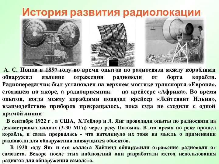 В сентябре 1922 г . в США, Х.Тейлор и Л.