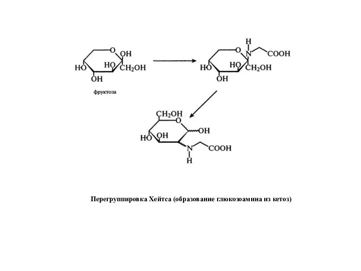 Перегруппировка Хейтса (образование глюкозоамина из кетоз)