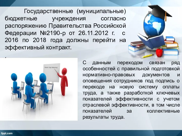 Государственные (муниципальные) бюджетные учреждения согласно распоряжению Правительства Российской Федерации №2190-р