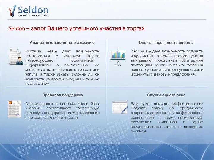 Seldon – залог Вашего успешного участия в торгах