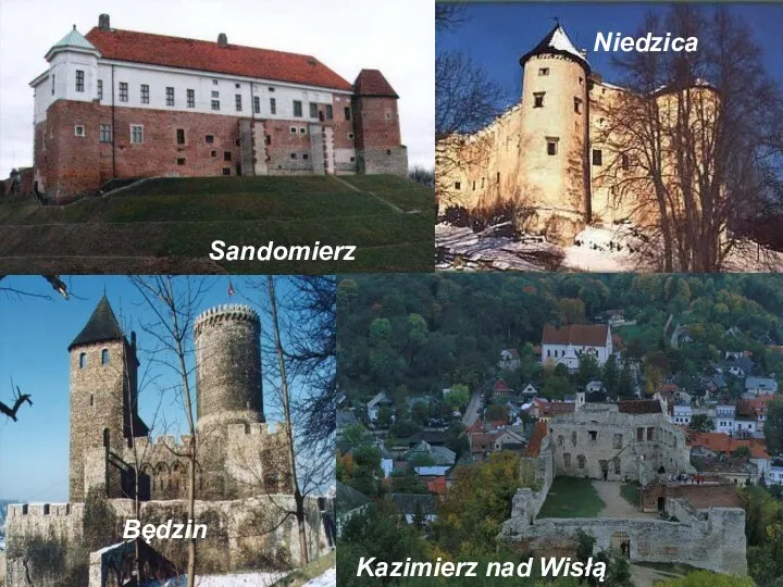 Sandomierz Będzin Niedzica Kazimierz nad Wisłą