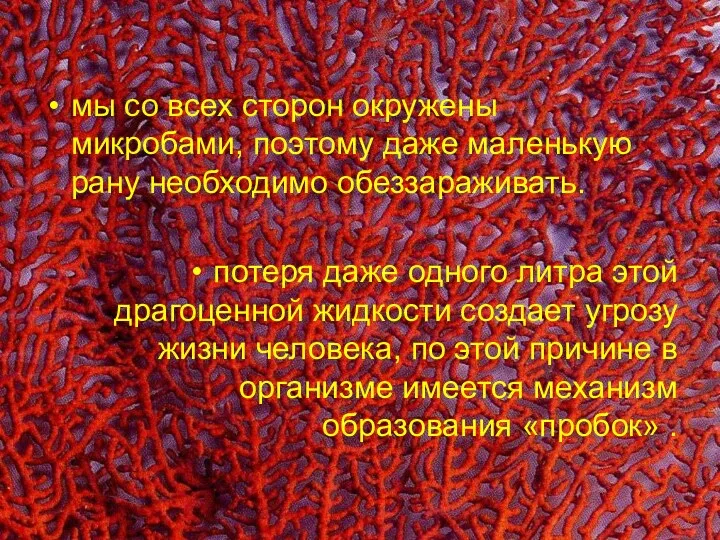 мы со всех сторон окружены микробами, поэтому даже маленькую рану