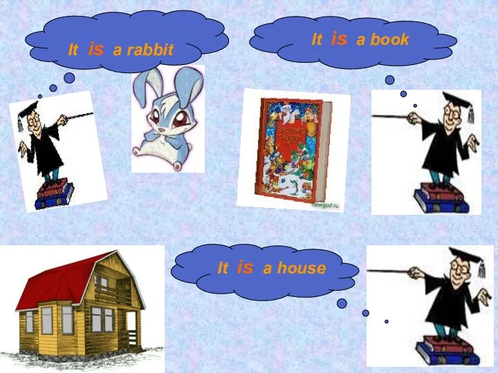 It is a house It is a book It is a rabbit