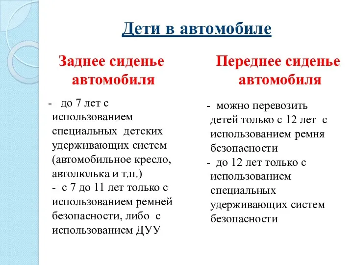 Заднее сиденье автомобиля Дети в автомобиле Переднее сиденье автомобиля до