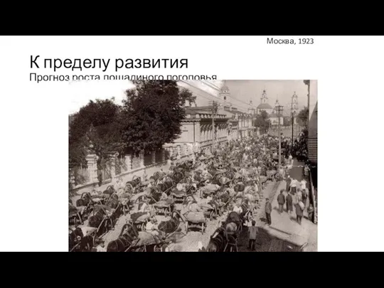 К пределу развития Прогноз роста лошадиного поголовья Москва, 1923