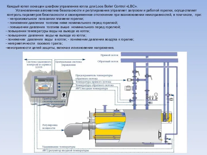 Каждый котел оснащен шкафом управления котла для Loos Boiler Control