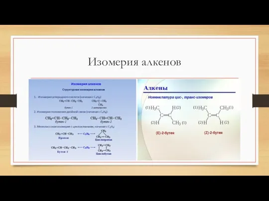 Изомерия алкенов