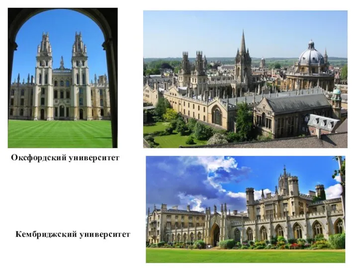 Оксфордский университет Кембриджский университет