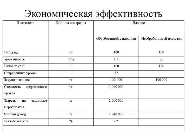 Экономическая эффективность