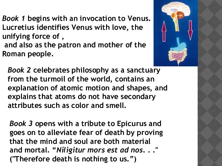 Book 1 begins with an invocation to Venus. Lucretius identifies Venus with love,
