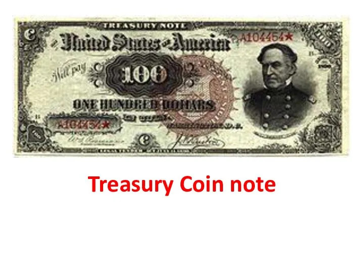 Treasury Coin note