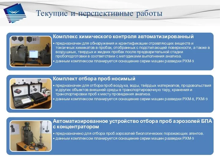 Текущие и перспективные работы