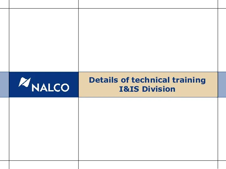 Details of technical training I&IS Division