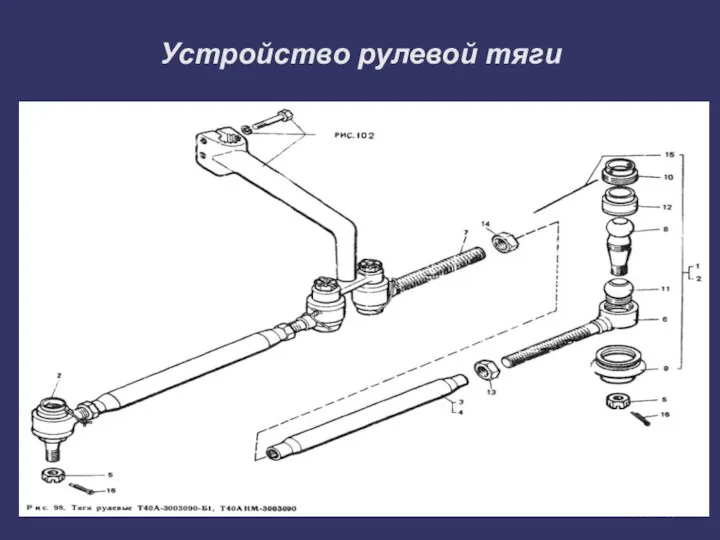 Устройство рулевой тяги