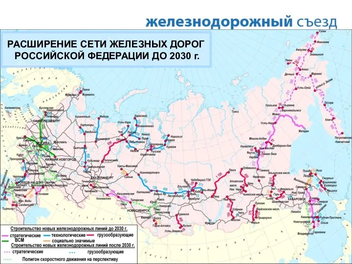 24-25 октября 2007 г. РАСШИРЕНИЕ СЕТИ ЖЕЛЕЗНЫХ ДОРОГ РОССИЙСКОЙ ФЕДЕРАЦИИ ДО 2030 г.