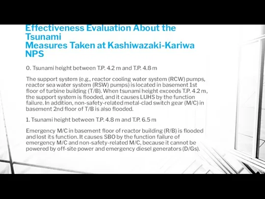 Effectiveness Evaluation About the Tsunami Measures Taken at Kashiwazaki-Kariwa NPS