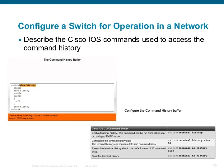 Configure a Switch for Operation in a Network Describe the