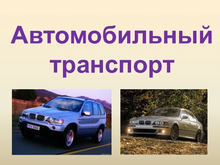 Автомобильный транспорт