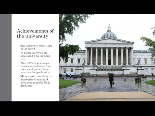 Achievements of the university The university ranks 10th in the