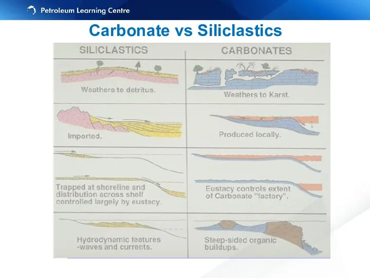 Carbonate vs Siliclastics