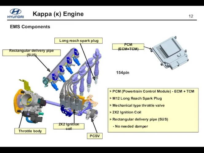 ▶ PCM (Powertrain Control Module) - ECM + TCM ▶