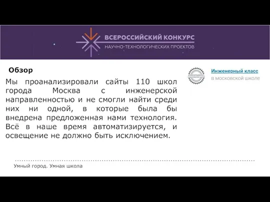 Мы проанализировали сайты 110 школ города Москва с инженерской направленностью