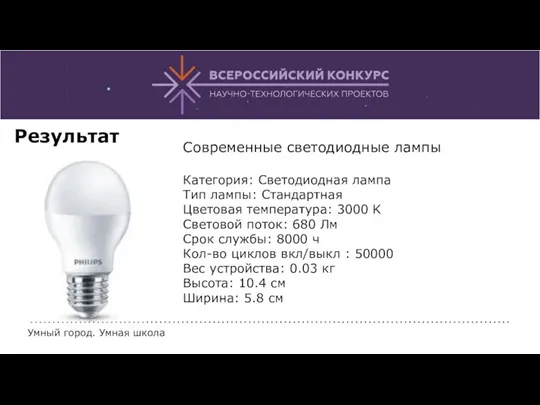Современные светодиодные лампы Категория: Светодиодная лампа Тип лампы: Стандартная Цветовая