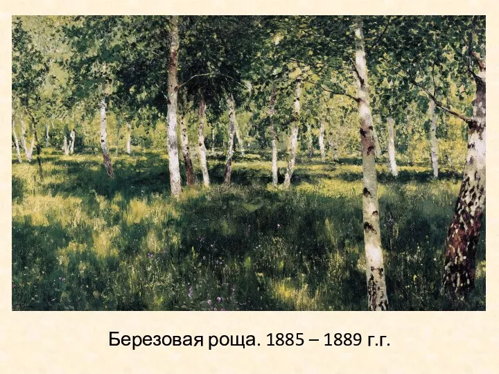 Березовая роща. 1885 – 1889 г.г.