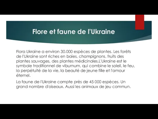 Flore et faune de l'Ukraine Flora Ukraine a environ 30.000