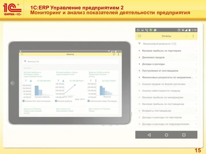 1С:ERP Управление предприятием 2 Мониторинг и анализ показателей деятельности предприятия