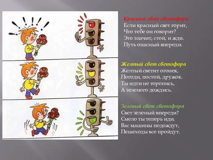 Красный свет светофора Если красный свет горит, Что тебе он