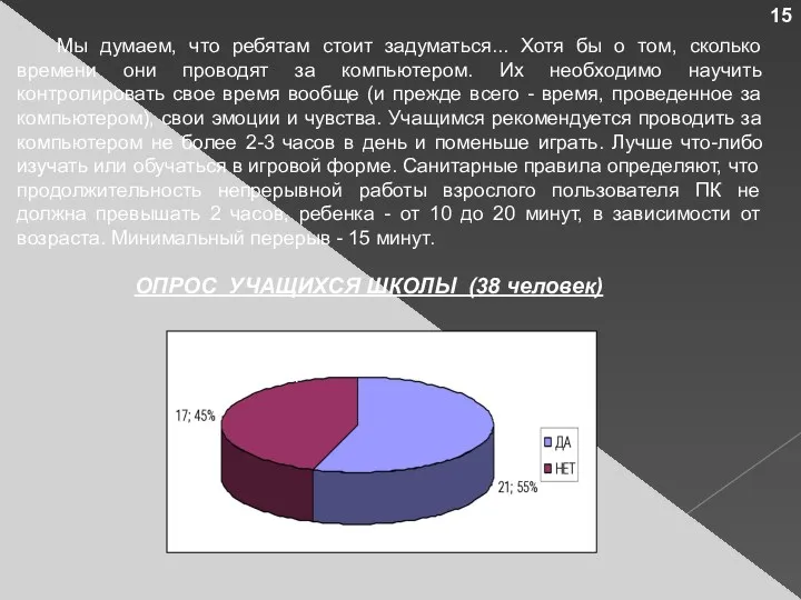 Мы думаем, что ребятам стоит задуматься... Хотя бы о том,